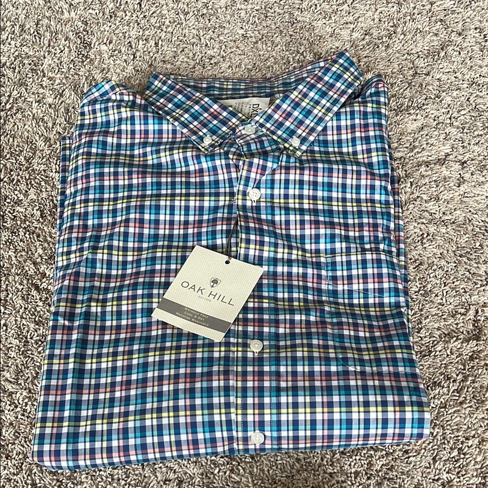 Men's Blue Plaid Shirt